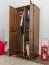 Kleiderschrank Kiefer Vollholz massiv Eichefarben 008 - Abmessung 190 x 80 x 60 cm (H x B x T)