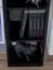 Schmales Bücherregal aus Metall Nodeland 01, Farbe: Schwarz - Abmessungen: 176 x 30 x 25 cm (H x B x T), mit sieben Fächern
