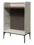 Wohnzimmer Komplett - Set A Manono | 7-teilig | Farbe: Creme | LED-Beleuchtung | Soft Close System | Metallbeine