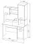 Schreibtisch mit Schrankanbau Fafe 20, Farbe: Eiche Riviera / Weiß -  Abmessungen: 195 x 125 x 53 cm (H x B x T)