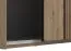 Schwebetürenschrank mit Spiegel Indika 10, zwei Kleiderstangen, Farbe: Eiche Artisan / Schwarz, zwei Fächer, Maße: 217,5 x 220 x 61 cm, für Schlafzimmer