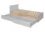 Einzelbett im modernen Design Susort 08, Farbe: Eiche Artisan / Grau - Abmessungen: 90 x 200 cm