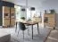 Vitrine Polmadie 09, Farbe: Eiche Artisan / Schwarz - Abmessungen: 134 x 90 x 40 cm (H x B x T)