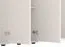 Kleiderschrank | 5-türig | Farbe: Kaschmir | 1 Spiegeltür | Maße: 224,5 x 56 x 210,5 cm | 2 Kleiderstangen | 7 Fächer | ABS-Kanten | Griffe & Beine: Metall