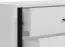 TV-Unterschrank | 4 Schubladen | Farbe: Opak Weiß | inkl. LED-Beleuchtung | TV-Möbel | Maße: 176,5 x 40 x 52 cm | Griffe: Schwarz | ABS-Kanten