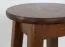 Hocker Kiefer massiv Vollholz Eichefarben 004 -  Abmessung: 45 x 35 cm (H x Ø)