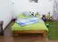 Kinderbett / Jugendbett  Kiefer Vollholz massiv Eichefarben A10, inkl. Lattenrost - Abmessung 120 x 200 cm