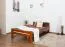 Jugendbett "Easy Premium Line" K4, 120 x 200 cm Buche Vollholz massiv kirschrot lackiert