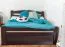 Jugendbett "Easy Premium Line" K4, inkl. 2 Schubladen und 1 Abdeckblende, 140 x 200 cm Buche Vollholz massiv schokobraun lackiert