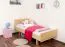 Kinderbett / Jugendbett Buche massiv Vollholz natur 116, inkl. Lattenrost - Abmessung 90 x 200 cm (B x L)