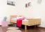 Kinderbett / Jugendbett Buche massiv Vollholz natur 116, inkl. Lattenrost - Abmessung 90 x 200 cm (B x L)