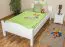 Kinderbett / Jugendbett Buche massiv Vollholz weiß 113, inkl. Lattenrost - Abmessung 100 x 200 cm