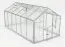Gewächshaus - Glashaus Radicchio L10, Wände: 4 mm gehärtetes Glas, Dach: 6 mm HKP mehrwandig, Grundfläche: 9,50 m² - Abmessungen: 430 x 220 cm (L x B)
