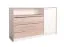 Kommode Cerdanyola 10, Farbe: Eiche / Weiß - Abmessungen: 91 x 148 x 40 cm (H x B x T)