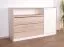 Kommode Cerdanyola 10, Farbe: Eiche / Weiß - Abmessungen: 91 x 148 x 40 cm (H x B x T)