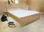 Jugendbett Buche massiv Vollholz natur 108, inkl. Lattenrost - Abmessung 180 x 200 cm