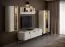Wohnzimmer - Set B Aufaga | 4-teilig | Farbe: Kaschmir | dekorative Relief-Streifen | Soft Close System | Metallbeine