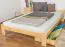 Kinderbett 80 x 200 cm | Massivholz: Kiefer | Natur Lackiert | inkl. Rollrost Abbildung