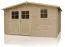 Gartenhaus 3,4 x 4,4 Meter (inkl. Dach) | Naturbelassen | Satteldach | 28 mm Blockbohlen Abbildung