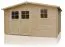 Gartenhaus 3,4 x 4,4 Meter (inkl. Dach) | Naturbelassen | Satteldach | 28 mm Blockbohlen Abbildung