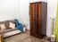 Kleiderschrank | 2 Drehtüren | 1 Fach | mit Kleiderstange | 80 cm breit | Massivholz | Farbe: Nuss Abbildung