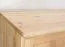Kleiderschrank | 3 Drehtüren | 4 Fächer | mit Kleiderstange | 133 cm breit | Massivholz | Farbe: Natur Abbildung