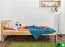 Kinderbett 80 x 200 cm | Massivholz: Kiefer | Natur Lackiert Abbildung