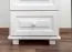 Schmaler Kleiderschrank | 1 Drehtür | 1 Schublade | mit Kleiderstange | 47 cm breit | Massivholz | Farbe: Weiß Abbildung