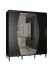 Schiebetürenschrank im außergewöhnlichen Stil Jotunheimen 176, Farbe: Schwarz - Abmessungen: 208 x 180,5 x 62 cm (H x B x T)