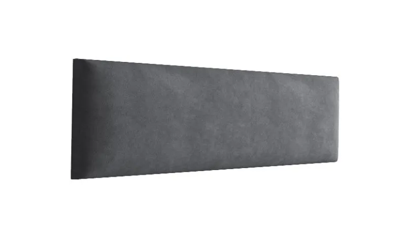 Polsterpaneele, 10er Set, Farbe: Anthrazit, Bezug: Velour, Maße: 38 x 15 cm