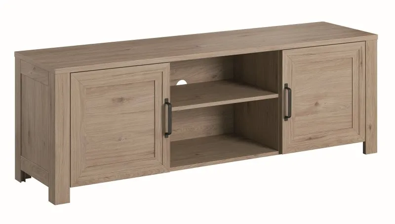 TV-Unterschrank Alvier 03, Farbe: Kastanie hell - 55 x 160 x 44 cm (H x B x T)