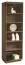Modernes Regal / Bücherregal mit sechs Fächer, geölt / gewachst Fazenda 04, Dunkelbraun, Eiche teilmassiv, Maße:  201 x 61 x 41 cm, Echtholz Furnier