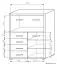 Kommode Kerowagi 23, Farbe: Sonoma Eiche - Abmessungen: 125 x 100 x 41 cm (H x B x T)