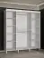 Moderner Schiebetürenschrank Jotunheimen 151, Farbe: Weiß - Abmessungen: 208 x 180,5 x 62 cm (H x B x T)