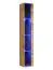 Wohnwand hängend Valand 28, Farbe: Eiche Wotan - Abmessungen: 180 x 240 x 40 cm (H x B x T), mit blauer LED-Beleuchtung