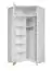 117 cm breiter Kleiderschrank mit 2 Türen | Farbe: Weiß Abbildung