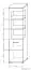 Vitrine Kikori 16, Farbe: Sonoma Eiche - Abmessungen: 190 x 50 x 40 cm (H x B x T)