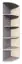 Eckregal Garut 10, Farbe: Sonoma Eiche - Abmessungen: 194 x 40 x 40 cm (H x B x T)