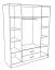 Drehtürenschrank / Kleiderschrank Sidonia 06, Farbe: Eiche Weiß - 200 x 164 x 53 cm (H x B x T)