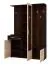 Garderobe mit Spiegel Cupria 01, Farbe: Eiche Sonoma / Eiche Sonoma Dunkel, fünf Haken, eine Schublade, 10 Fächer, Maße: 197,5 x 133,5 x 33 cm