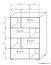 Kommode Kavieng 09, Farbe: Eiche / Weiß - Abmessungen: 130 x 90 x 40 cm (H x B x T)