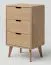 Kommode Eiche massiv natur Aurornis 28 - Abmessungen: 84 x 50 x 40 cm (H x B x T)