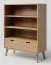 Regal Eiche massiv natur Aurornis 25 - Abmessungen: 125 x 96 x 40 cm (H x B x T)