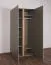 Schlichter Kleiderschrank Fricourt 03, Mintgrün / Eiche dunkel, 195 x 90 x 50 cm, mit 7 Fächern und 1 Kleiderstange, ABS-Kanten, hochwertig verarbeitet
