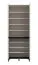 Garderobenschrank | 4 Drehtüren | 9 Fächer | Farbe: Kaschmir | viel Stauraum | ABS-Kanten | Maße: 80 x 40 x 205,5 cm | für den Eingangsbereich