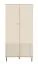 Kleiderschrank mit viel Stauraum Petkula 01, Farbe: Beige hell - Abmessungen: 190 x 92 x 53 cm (H x B x T), mit 2 Türen und 2 Fächern