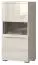 Vitrine Garim 11, Farbe: Beige Hochglanz - 123 x 60 x 40 cm (H x B x T)