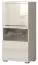 Vitrine Garim 11, Farbe: Beige Hochglanz - 123 x 60 x 40 cm (H x B x T)