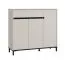 Schuhschrank | 3 Drehtüren | Farbe: Kaschmir | ABS-Kanten | 1 Schublade | 8 Fächer | Maße: 118,5 x 40 x 109,5 cm | für den Eingangsbereich