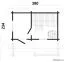 Saunahaus Landfriedstein 04 inkl. Fußboden - 70 mm Blockbohlenhaus, Grundfläche: 12 m², Satteldach